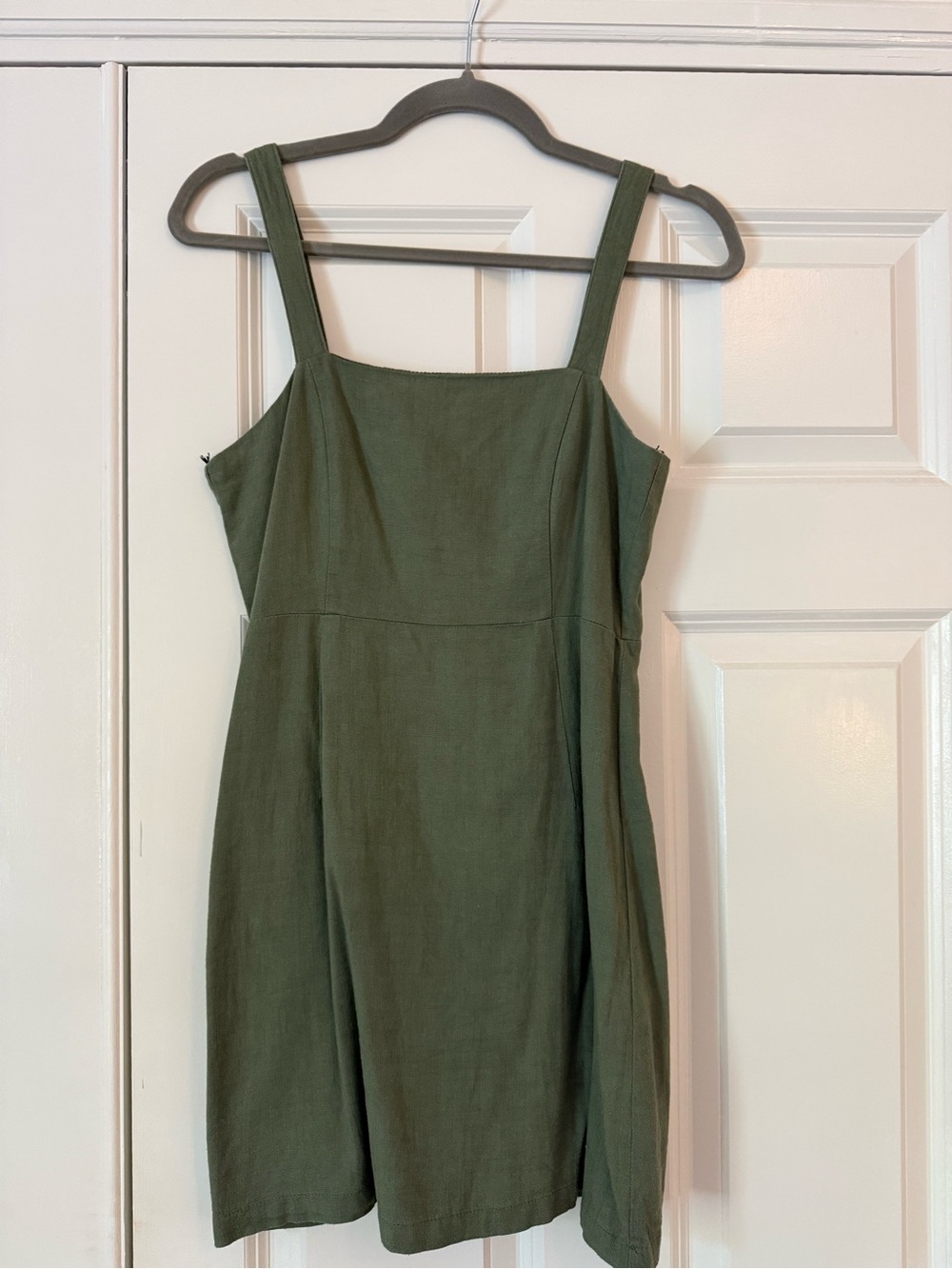 Forever 21 Olive Green Square Neck Mini Dress